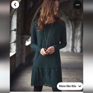 Wrap London 100% Merino Wool and Lace Dress
